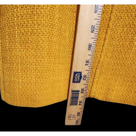 CHICO'S WOMEN DRESS JACKET LONG LINE TWEED TEXTURED MUSTARD CAREER WORKWEAR 2 LG - Picture 6 of 8
